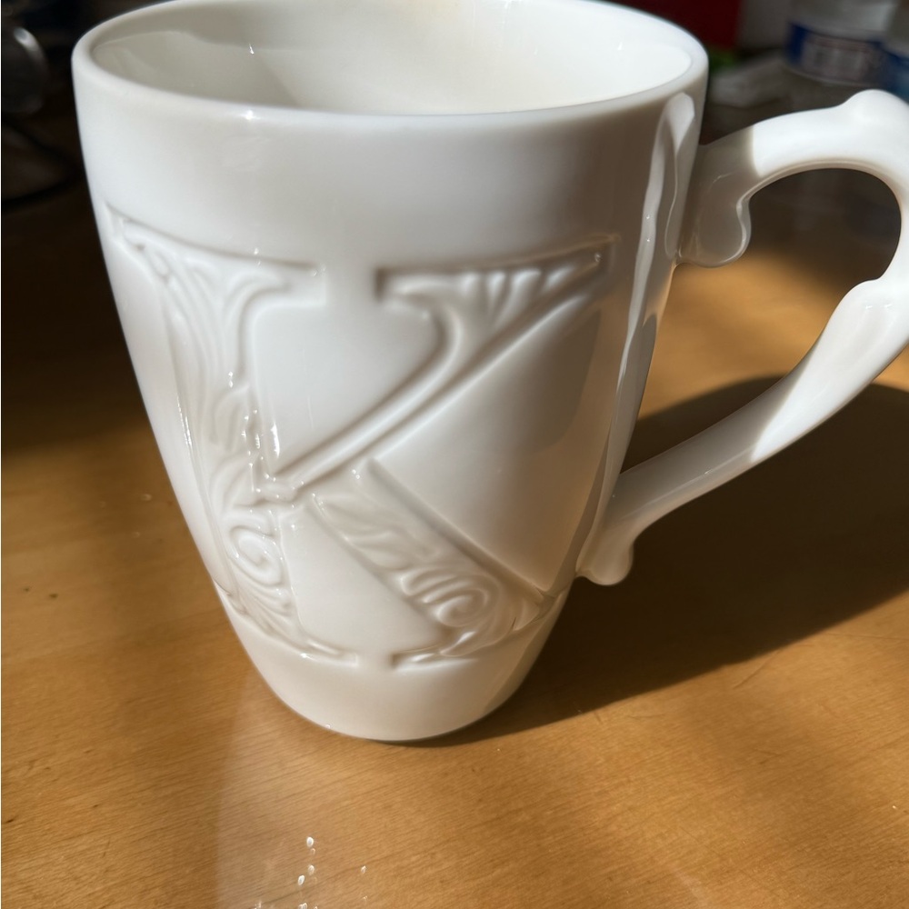 White Monogrammed Mug